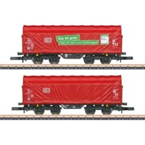 Märklin 086356 Pojízdný plošinový vozík Shimns-tu 718 značky DB AG, sada 2 ks