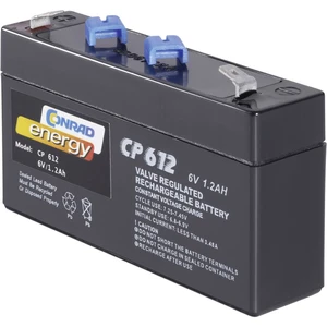 Conrad energy CE6V/1,2Ah 250091  olovený akumulátor 6 V 1.2 Ah olovený so skleneným rúnom (š x v x h) 97 x 51 x 25 mm pl