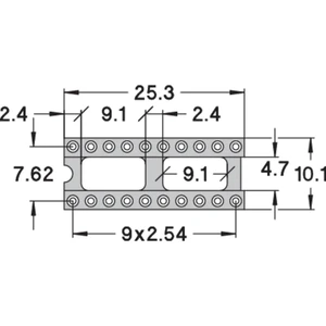 Preci Dip 110-83-320-41-001101 IC pätica Raster (rozteč): 7.62 mm Pólov: 20 presné kontakty 1 ks