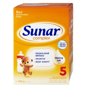 SUNAR Complex 5 dětské mléko od 36 měsíců 600 g