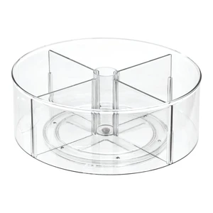 Okrúhly transparentný úložný box iDesign The Home Edit, Ø 29 cm