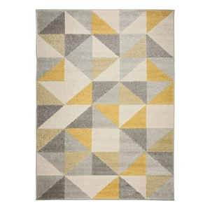 Sivo-žltý koberec Flair Rugs Urban Triangle, 100 x 150 cm