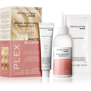 Revolution Haircare Plex Bond Restore Kit sada pro zvýraznění barvy vlasů odstín White Blonde