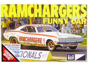 Skill 2 Model Kit Dodge Challenger Ramchargers Funny Car "Legends of the Quarter Mile" 1/25 Scale Model by MPC