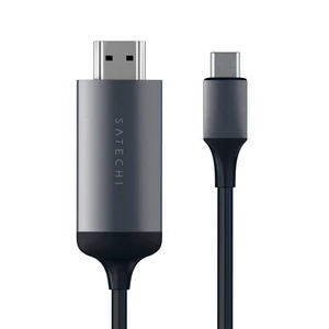 Kábel Satechi USB-C/HDMI 4K, 1,8 m (ST-CHDMIM) sivý USB-C/HDMI 4K kábel • hliníkové vyhotovenie • rozlíšenie 3840×2160 • dĺžka 1,8 m