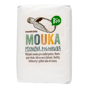 Mouka pšeničná polohrubá 1 kg BIO   COUNTRY LIFE