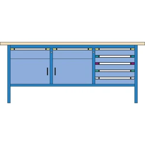 Thur-Metall 64845333 Pracovný stôl (š x v x h) 2000 x 845 x 700 mm