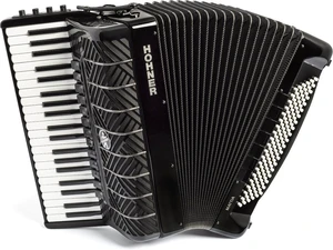 Hohner Mattia IV 120 CR Klávesový akordeón Gun Black/White Key