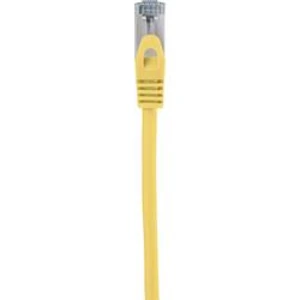 Síťový kabel RJ45 Basetech BT-1715422, CAT 6A, S/FTP, 15.00 cm, žlutá