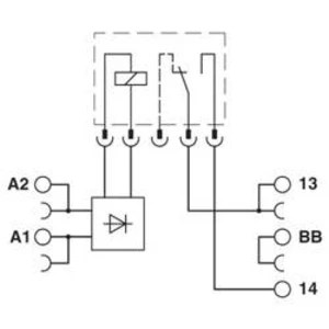 Patice pro relé Phoenix Contact PLC-BPT- 24DC/ 1/ACT 10 ks