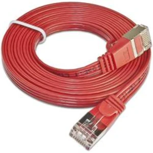 Síťový kabel RJ45 Slim Wirewin PKW-STP-SLIM-KAT6 5.0 RT, CAT 6, U/FTP, 5.00 m, červená