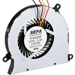 Radiální ventilátor SEPA HY60Q05PSE04A HY60Q05PSE04A-BLI, 5 V/DC, 27 dB, (d x š x v) 60.9 x 5 x 56.4 mm