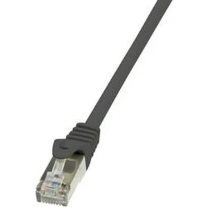 Síťový kabel RJ45 LogiLink CP2023S, CAT 6, F/UTP, 0.50 m, černá