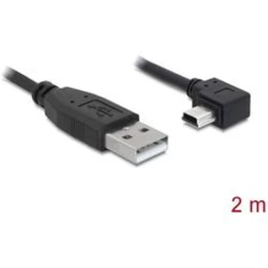 Kabel Delock DELOCK Kabel USB 2.0-A > USBmini 5pin 2m 82682, 2.00 m, černá