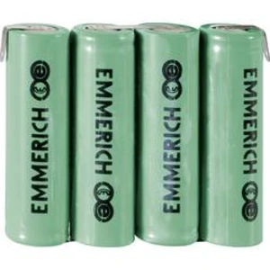 Akupack Ni-MH 4 AA pájecí špička ve tvaru Z Emmerich 255056, 1500 mAh, 4.8 V, pájecí kontakty