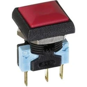 Tlačítko APEM IRC3S432, 16 mm, 48 V/DC, 0,2 A, pájecí očka, 1 spínací, 1x vyp/(zap)