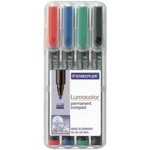 Staedtler Lumocolor permanent compact DRY SAFE 318-9WP4HZ permanentní popisovač , černá