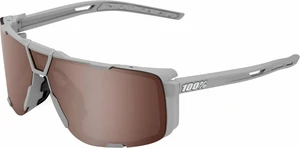 100% Eastcraft Soft Tact Stone Grey/HiPER Crimson Silver Mirror Lens Kerékpáros szemüveg