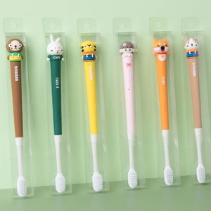 Cute Cartoon Toothbrush for Children Boys Girls Soft Arc Brush Head Protable Toothcomb for 5-10 Years old Kids Baby Toothbrushes