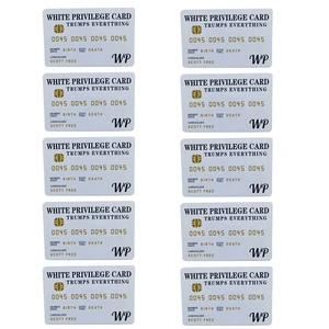 20 PCS White Privilege Card Trumps Everything Credit Card Sets, Wallet Insert Card Romantic Card Business Gifts