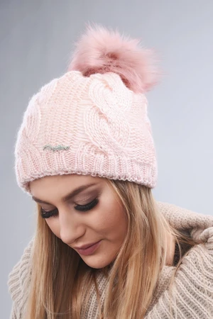 Light pink winter hat