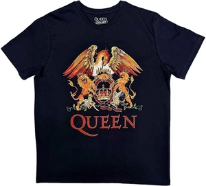 Queen T-shirt Classic Crest Unisex Navy Blue M