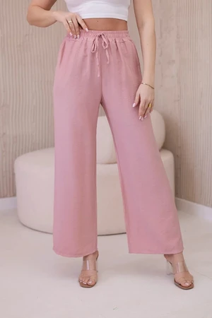 Viscose wide trousers dark powder pink