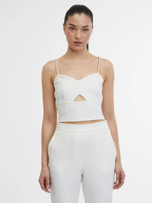 Krémový dámsky crop top ORSAY