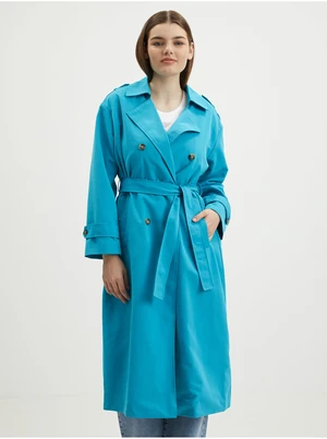 Blue women's trench coat VERO MODA Chloe - Women