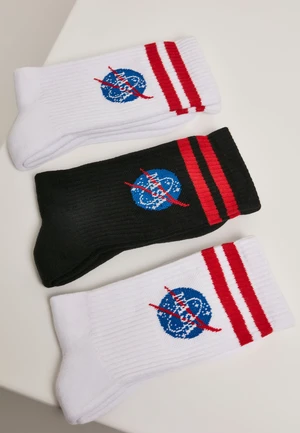 NASA Insignia 3-Pack Socks White/Black/White