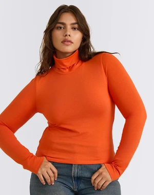 Organic Basics Everyday Turtleneck Tangerine S