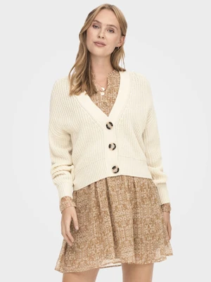 Jacqueline de Yong Justy Cardigan Bílá