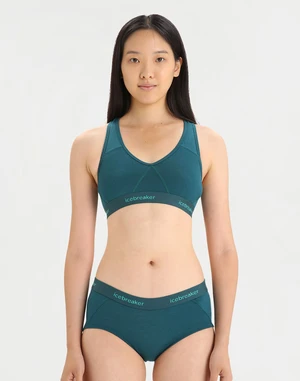 Icebreaker W Sprite Racerback Bra Green Glory L