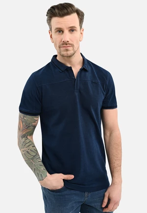 Volcano Man's Polo T-Shirt O-SALLY Navy Blue