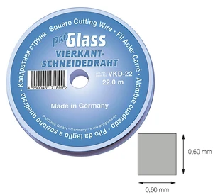 Řezací drát na autoskla 0,6x0,6 mm, 22 m - ProGlass VKD-22