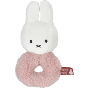 Little Dutch Plush Rattle Miffy Fluffy Pink hrkálka 1 ks