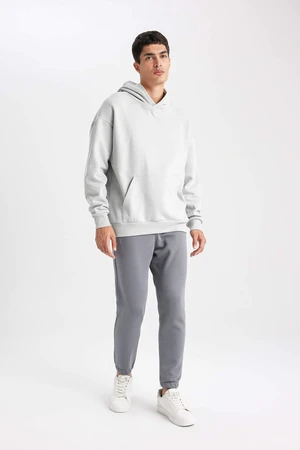 DEFACTO Standard Fit Rib Hem Thick Sweatshirt Fabric Sweatpants