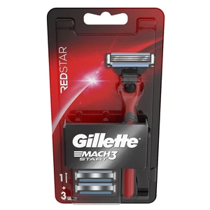 GILLETTE Mach3 Start Pánský holicí strojek strojek + 3 ks náhradních hlavic RedStar