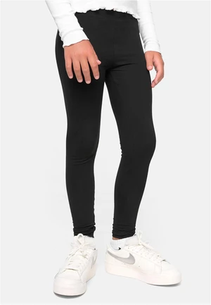 Girls' jersey leggings 2-pack black/black