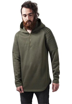 Pleated sleeves Terry Hoody olive