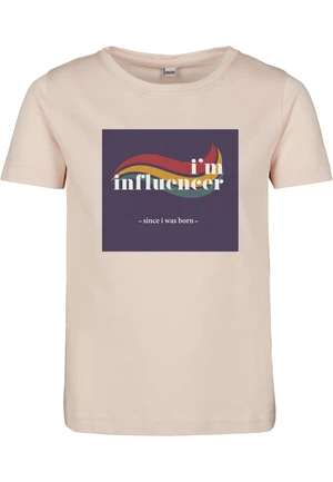 Children's Short Sleeve T-Shirt I'm Influencer Pink