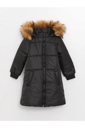 LC Waikiki Basic Girls' Jacket with a Hooded