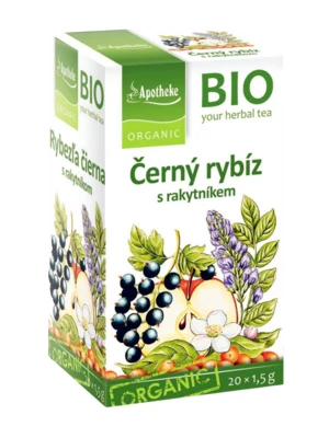 APOTHEKE BIO Ovocný čaj černý rybíz s rakytníkem sáčky 20 x 1.5 g