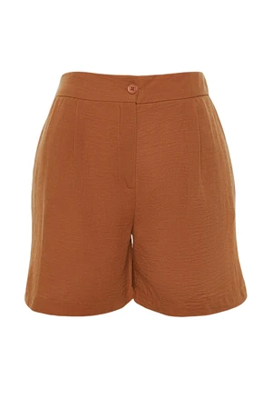 Trendyol Curve Brick Linen Look Woven Shorts & Bermuda