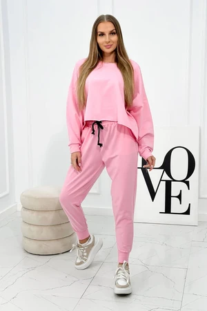 Set 2-piece sweatshirt + trousers light pink