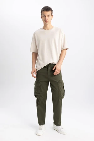 DEFACTO Rustic Loose Fit Cargo Pocket Gabardine Trousers