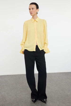 Trendyol Yellow Spanish Sleeve Woven Shirt