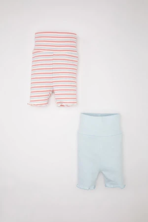 DEFACTO Baby Girl Striped Ribbed Camisole 2-Piece Shorts