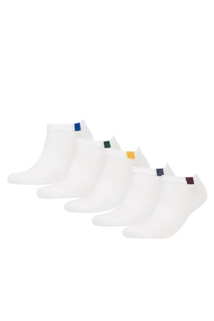 DEFACTO Men's 5-Pack Cotton Ankle Socks