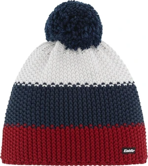 Eisbär Star Pompon Beanie Burgundy/Dark Cobalt/White UNI Gorro